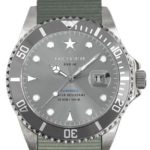 Oxygen Elephant 40 unisex quartz Watch with silver Dial analogue Display and grey nylon Strap EX-D-ELE-40-GR