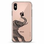 ELEPHANT & APPLE | Luxendary Air Series Clear Silicone Case with 3D printed design and Air-Pocket Cushion Bumper for iPhone Xs Max (new 2018/2019 model with 6.5″ screen)