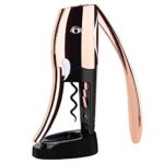 Wine opener lever corkscrew and foil cutter by Maishiteng zinc alloy plating elephant shape elaborate package best gift (Rose gold)