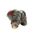 Clearance ! Vanvler 1Pcs Hand Carved Elephant Jade Gemstone Ornament Craft Paperweight 1.5 Inch