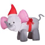 Trim A Home 4′ Airblown Elephant with Bow Christmas Inflatable