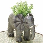 Bits and Pieces – Indoor-Outdoor Elephant Planter – Whimsical Wildlife Animal Urn for Plants – Durable Polyresin Safari Inspired Décor