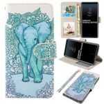 UrSpeedtekLive Galaxy Note 8 Case, Galaxy Note8 Wallet Case, Premium PU Leather Wristlet Flip Case Cover with Card Slots & Stand for Samsung Galaxy Note8, Elephant