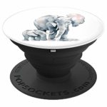 Beautiful Elephant Walk Parent Child Love – PopSockets Grip and Stand for Phones and Tablets