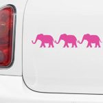 Yadda-Yadda Design Co. 3 Extra Babies for Elephant Family Walking D1 – Car Vinyl Decal Sticker – Copyright (3 Babies Pink)
