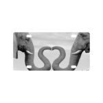 Elephant License Plate 6″ X 12″ and Good Quality Front License Plate Four Holes