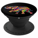 Elephant Decor Elephant Print Elefante on Black – PopSockets Grip and Stand for Phones and Tablets