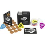 Guitar picks variety pack for electric, acoustic, bass, ukulele, mandolin and more – 15 Assorted thin, medium and heavy plectrum with case and adjustable grip accessories
