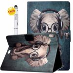Ffish Case for Apple iPad Pro 11 inch 2018, with Stand and Card Slots, [Auto Wake/Sleep] Thin and Lightweight, PU Leather Smart Case Cover, Elephant