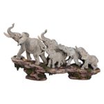 Comfy Hour Elephant Family on Cliff Figurine, 10.03″