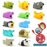 12Pcs Cable Bites, HOMEWE Animal Cable Protectors with Gift Box for Phone Cables (Elephant, Crocodile, Shark, Panda, Hedgehog, Frog, Hippo, Lion, Lizard, Koala, Squirrel, Penguin)