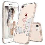 iPhone 8 Case, iPhone 7 Case, Cute iPhone 7 Case, MOSNOVO Cute Elephant Pattern Clear Design Printed Transparent Back with TPU Bumper Protective Case Cover for Apple iPhone 7 (2016) / iPhone 8 (2017)