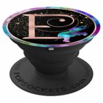 Pop Socket Rose Gold Letter E Initial – Rainbow Elephant – PopSockets Grip and Stand for Phones and Tablets