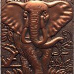 The A5 8.5″ X 5.7″ Embossed Leather Journal (Engraved Leather Journal), with Elephant, an Antique Journal, Vintage Leather Journal, or Embossed Diary is a Embossed Notebook (Dark Brown Elephant)