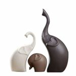 Ceramics Elephant Figurines,3 Pcs/Set Animal Ornaments Handicrafts Miniatures Gifts for Home Wedding Crafts Living Room Decoration