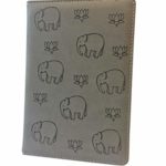 Gray Softcover Notebook Diary With Elephant Design – Durable, Composite Leather Journal With Extra-Thick Lined Pages – Great for Kids, 5” x 8” With 192 Pages