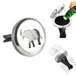 FIKA Spirit Elephant Sanctuary Zodiac Car Air Freshener Diffuser Vent Clip Locket Aromatherapy Essential Oils Great for Travel Pads Included
