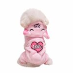 Pet Clothes Dog Cat Cute Pig Brown Bear Elephant Koalas Transfiguration Coat Dress Up Warm Dog Apparel Jacket Small Pet Clothes Sweatshirt Pig Sweater Dog Winter Outfits Doggy Costume (Pink, XXL)