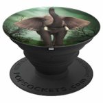 Elephant with Tusks and Raised Trunk for Elephant Lovers – PopSockets Grip and Stand for Phones and Tablets