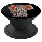 Mandala Mother Elephant Animal – Detailed Graphic Design – PopSockets Grip and Stand for Phones and Tablets