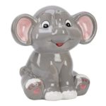 Grey Elephant Bank 5.5″ x 5.5″ Ceramic Safe