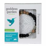 Goddess Garden Perseverance Aromatherapy Bracelet, On-the-Go Essential Oil Diffuser Jewelry, Genuine Stones, Natural Beads, Balancing Lava Rock, Grounding Unakite, Elephant Charms
