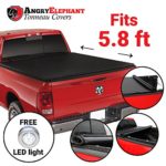 Angry Elephant Premium Roll-Up Tonneau Truck Bed Cover by – 2009-2014 Dodge Ram 1500 5.8 Ft Bed (69.6 Inch) (Without Ram Box)