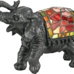 Quoizel TFX839Y Vintage Tiffany 1-Light Elephant Table Lamp