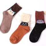 Womens Kids Wool Cute Animal Cartoon Casual Socks Soft Cotton Warm Novelty Funny Socks 3 Pairs for Girls Boys