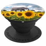 Cute Sunflower Mom & Baby Elephant Gift for Girls Boy – PopSockets Grip and Stand for Phones and Tablets