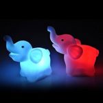 Baifeng 2Pcs Elephant Color Changing LED Night Light Lamp Wedding Party Home Decor