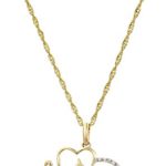 Diamond Pendant In 14K Gold with 18 Inch Chain