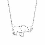 VAttract Good Luck Necklace – Silver Elephant Pendant Necklace Jewelry – 16 inch Necklace for Women and Girls