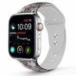Compatible with Apple Watch Band 40mm, OOCASE Floraler Soft Silicone iWatch Strap Replacement Sport Band for Apple Watch Band 38mm Series 4/3/2/1 Sport & Edition Elephant Totem