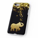 uCOLOR Case Compatible iPhone 6S 6 iPhone 8/7 Cute Protective Case Black Gold Glitter Elephant Slim Soft TPU Silicon Shockproof Cover Compatible iPhone 6s/6/7/8(4.7″)