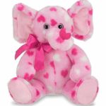Bearington Manny Hugs Valentines Plush Stuffed Animal Elephant with Hearts, 11 inches