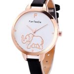 Womens Elephant Watch,POTO RY-208 2017 New Female Ladies Faux Leather Dial Analog Quartz Wrist Watch Gift