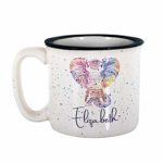Personalized Gifts Colorful Elephant Coffee Mug – 16oz Camp Style Ceramic Mug -Birthday Gifts, Christmas Gifts, Mother’s Day Gifts, Father’s Day Gifts, Funny Mug for Kids