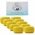 Dead Sea Sulfur Soap 4.4 oz 10 Pack (10 Soap Bars) by Natural Elephant