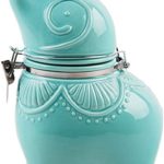 Home Essentials Turquoise Elephant Ceramic Canister