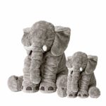 Soft Elephant Plush Toys,Set of 2 Toys (Large 24″,Small 15.7″),PP Cotton Stuffed Animal Plush Doll,Safe and Non-Allergic Material,Machine Washable