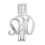 10pcs Elephant Stainless Steel Tones Alloy Bead Cage Pendant – Add Your Own Pearls, Stones, Rock to Cage,Add Perfume and Essential Oils to Create a Scent Diffusing Locket Pendant Charms (A232)