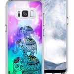 S8 Plus Case Elephant,Gifun [Anti-Slide] and [Drop Protection] Soft TPU Protective Case Cover for Samsung Galaxy S8 Plus 6.2 inch (2017) – Three Colorful Elephant Case