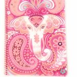 Spiral Notebook College Ruled 8.5 x 11, Pink Hidden Elephant