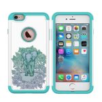 iPhone 6 Plus Case, UrSpeedtekLive iPhone 6s Plus Cases [Shock Absorption] Dual Layer Heavy Duty Protective Silicone Plastic Cover Case for Apple iPhone 6 Plus/6s Plus 5.5 inch – Green Elephant