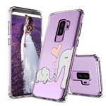 Galaxy S9 Plus Case, Galaxy S9 Plus Clear Case, MOSNOVO Cute Elephant Pattern Clear Design Printed Plastic Hard Back Case with TPU Bumper Protective Case Cover for Samsung Galaxy S9 Plus (2018)