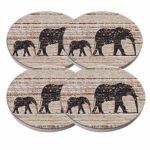KristiPeterson Elephant Custom Fashion Personalized Exquisite Ceramic Coasters 4 Pieces Sets Of Christmas Gifts