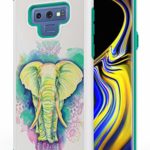Galaxy Note 9 Elephant Phone Case, ANLI Drop Protection Hybrid Dual Layer Armor Protective Case Cover for Samsung Galaxy Note 9 2018 Released – Mint
