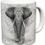 Sweet Gisele | Cute Animal Ceramic Travel Mug | Coffee Lovers Cup | Zebra, Red Panda, Peacock, Leopard, Elephant Mugs | Great Novelty Gift | Decorative Drinkwear | Multi Color | 11 Fl. Oz (Ivory)