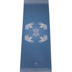 Activana Hot Yoga / Bikram Yoga Mat. 2 in 1 Towel + Mat with Non-slip Grip – Also Perfect for Ashtanga and Pilates. Non-fade and Eco-friendly. Comes with Carrying Strap and Canvas Bag! (Elephant Blue)